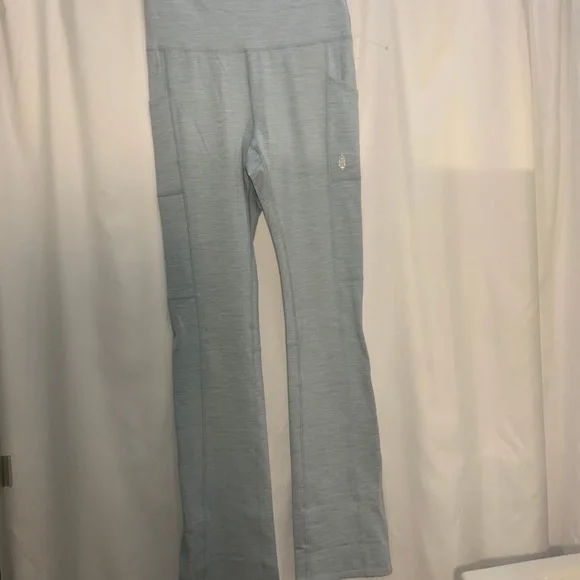 NWOT Zen Again Heather Flares By FP Movements Heather Blue Pearl small - Picture 4 of 11